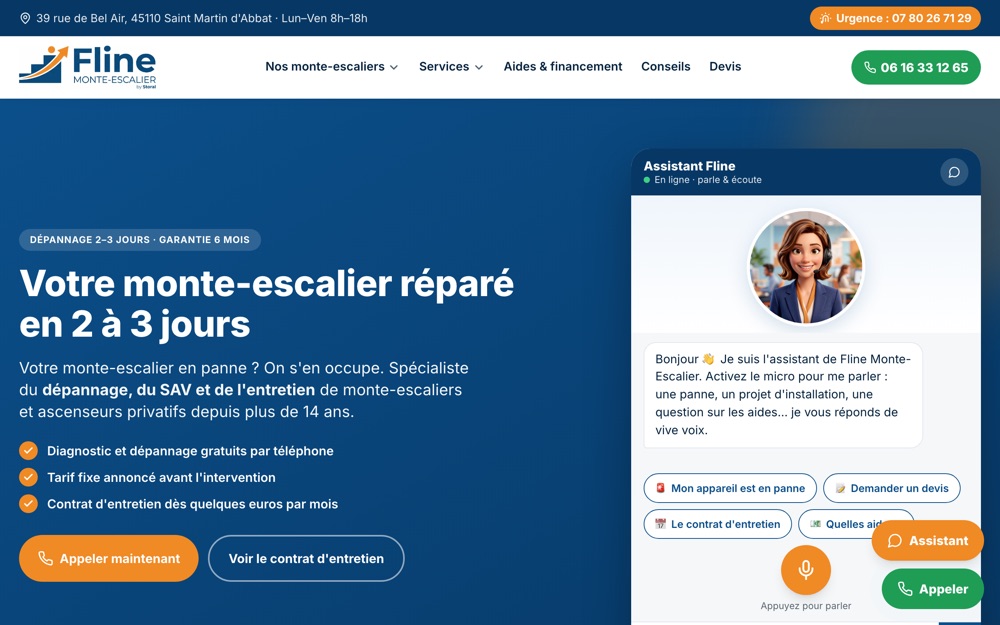 Aperçu du site flinemonteescalier.fr